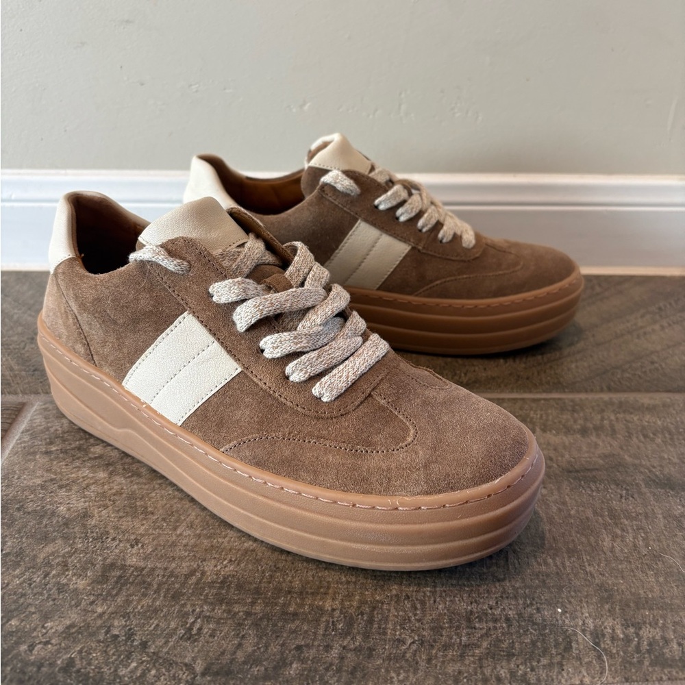 NEW Gabor Luxury Leather Suede Platform Sneakers W9 (UK 6.5)